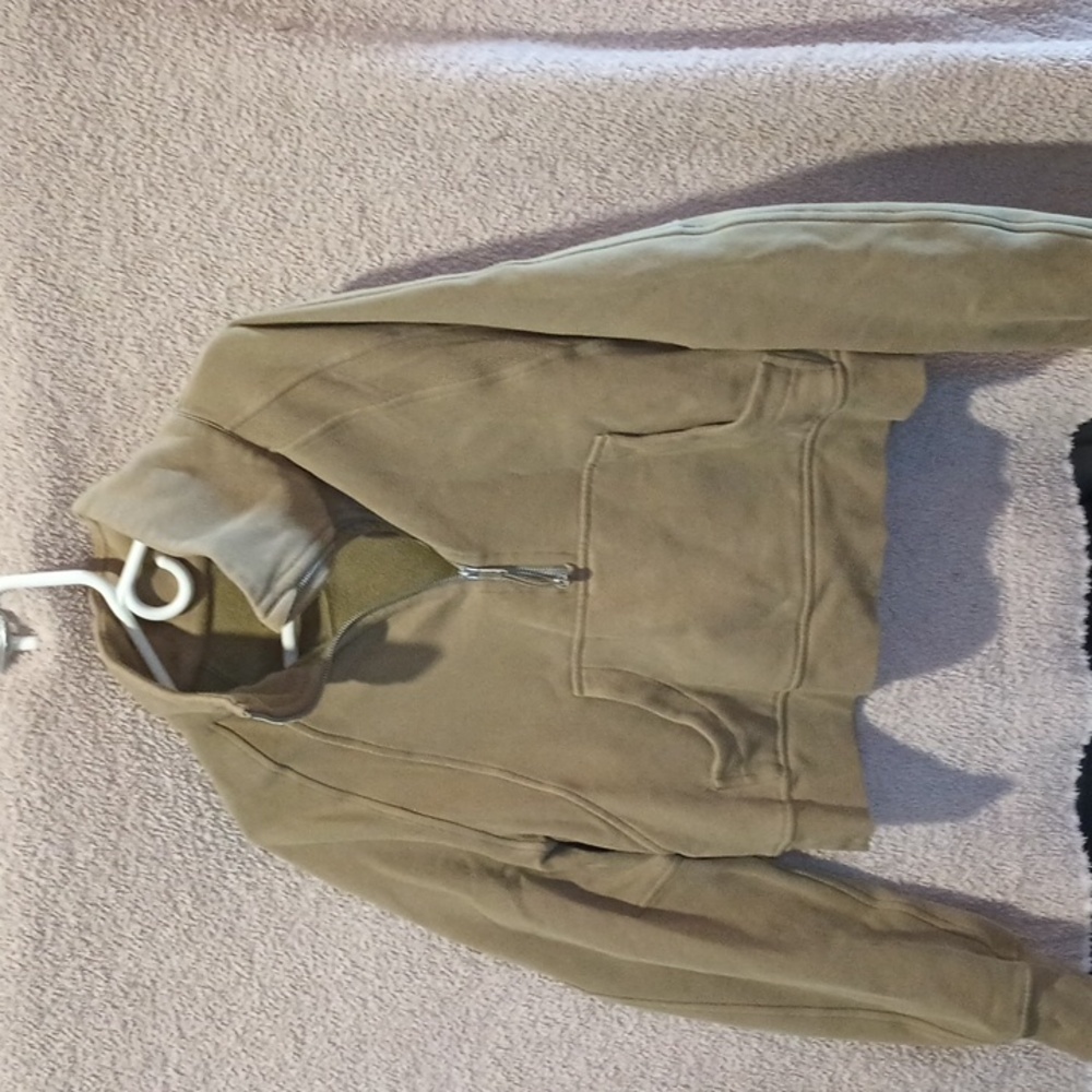Lululemon scuba funnel neck bronze green